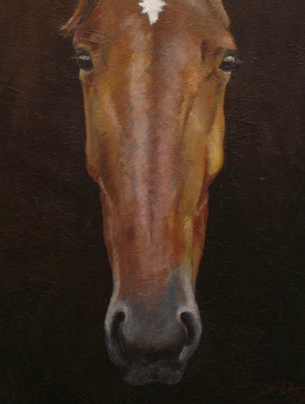 100% Horse: Lonely Adel - miniatyrbilde. Maleri av Elisabeth Berggren Hansen