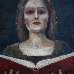The Book of Secrets - detaljbilde 2. Maleri av Elisabeth Berggren Hansen