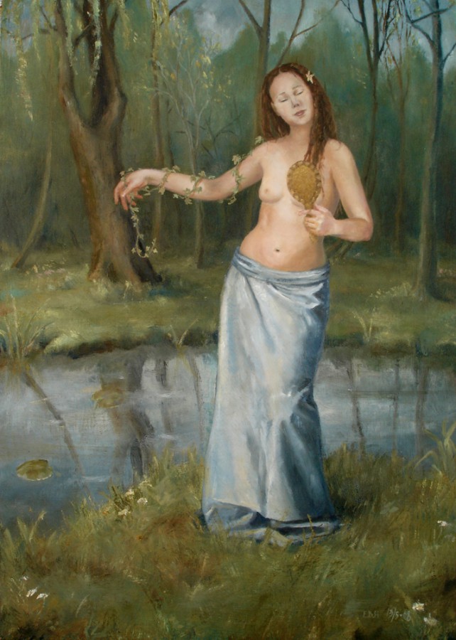 The Wood Nymph. Maleri av Elisabeth Berggren Hansen