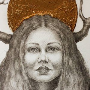 Golden Crown - detalj 1 - Tegning laget av Elisabeth Berggren Hansen (2019)