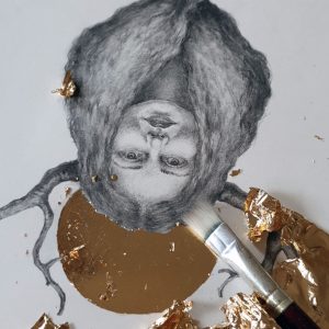 Golden Crown under arbeid 3 - Tegning laget av Elisabeth Berggren Hansen (2019)